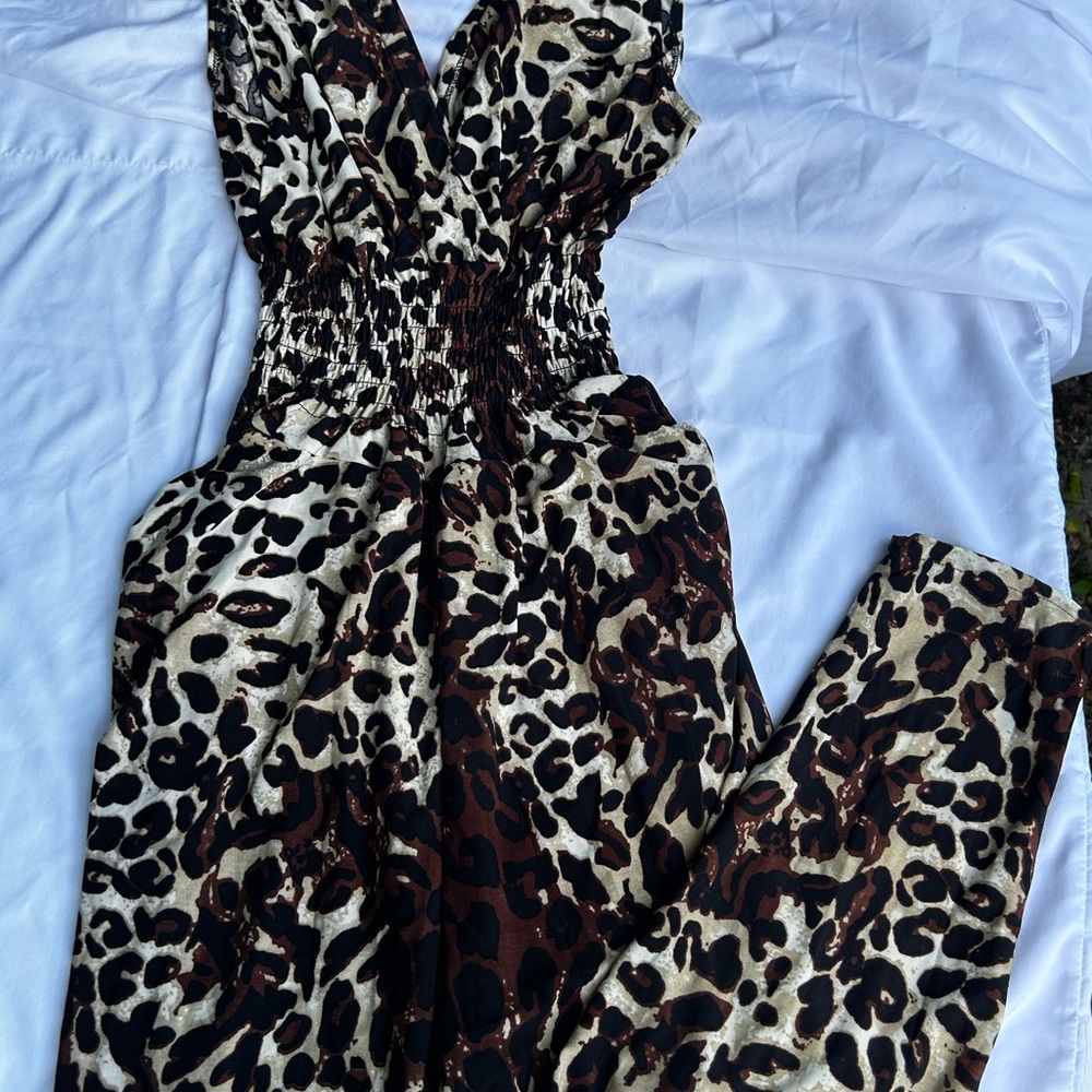 Leopard Print Jumpsuit